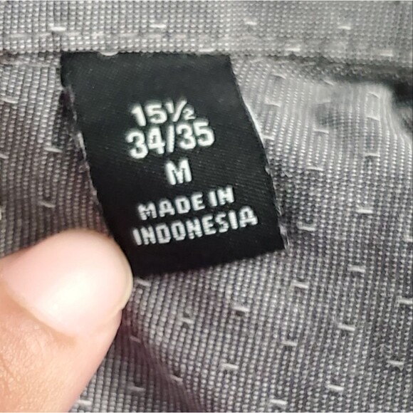 DKNY Slim Fit Stretch Gray Button Up Shirt - Picture 4 of 9